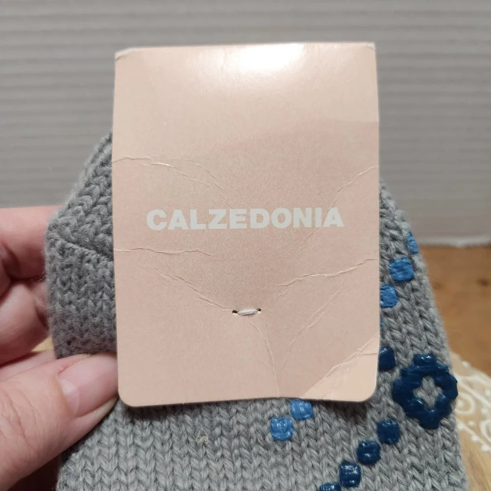 NWT Calzedonia Made in‎ Italy Wool Blend Gripper Socks Women's One Size